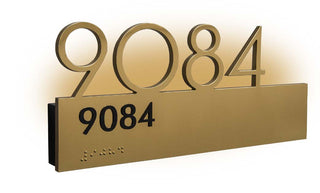 Illuminated Room and Address Signs (Raised Text and Braille)