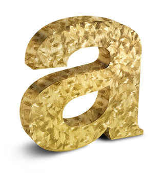 Yellow Brass Fabricated Letters