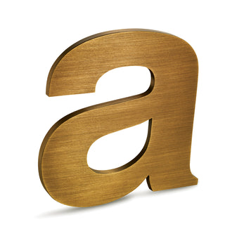 Solid Cut Yellow Brass Letters