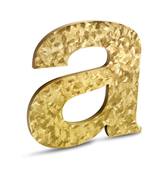 Solid Cut Yellow Brass Letters