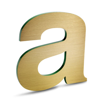 Solid Cut Yellow Brass Letters